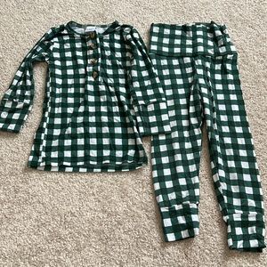 Lou Lou and Company green gingham set